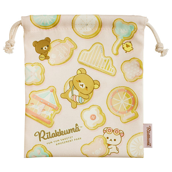 Rilakkuma Drawstring Pouch Funny Amusement Park San-X Japan Loft Limit