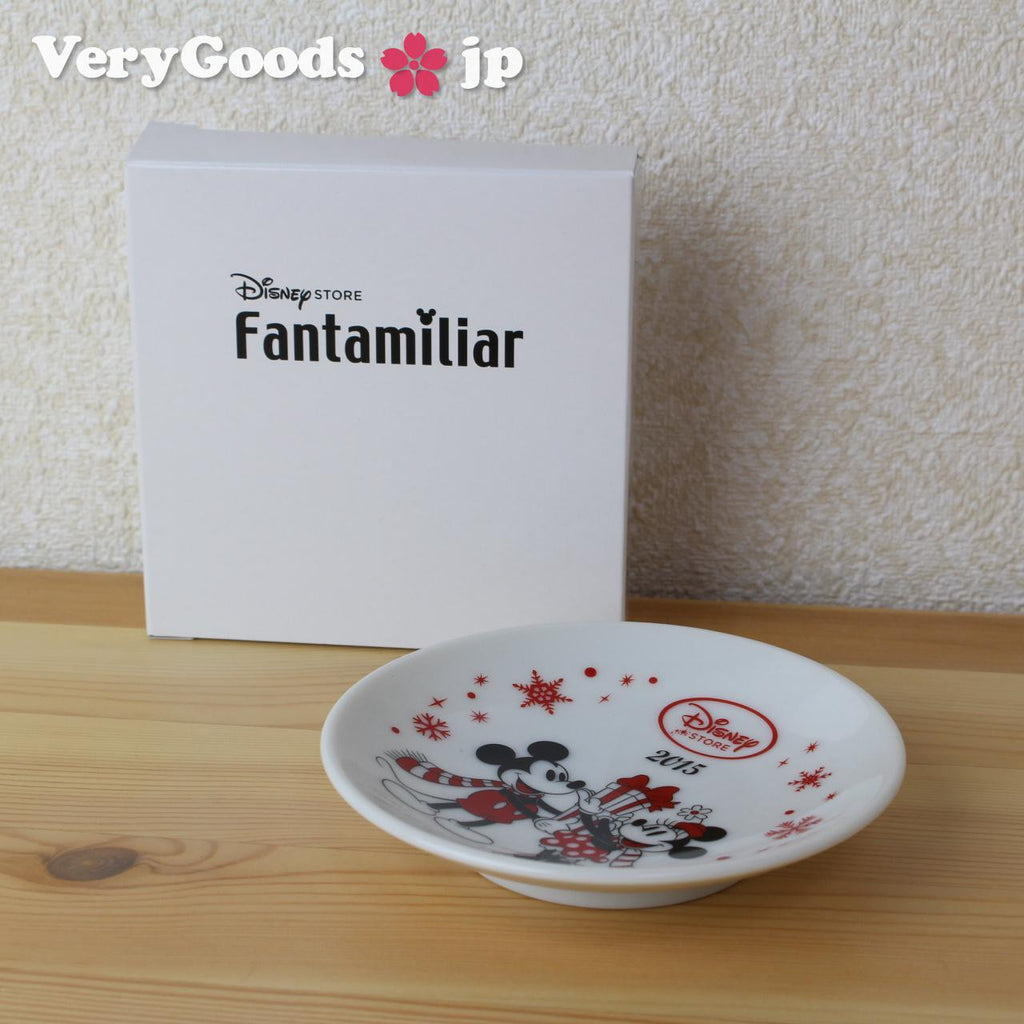 Mickey Minnie Mouse minit Plate Disney Store Japan Fantamiliar Christmas 2015