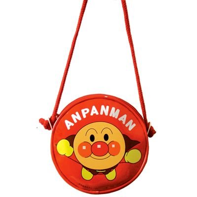 Anpanman Round Pochette Bag Red Japan Kids ANA-1200