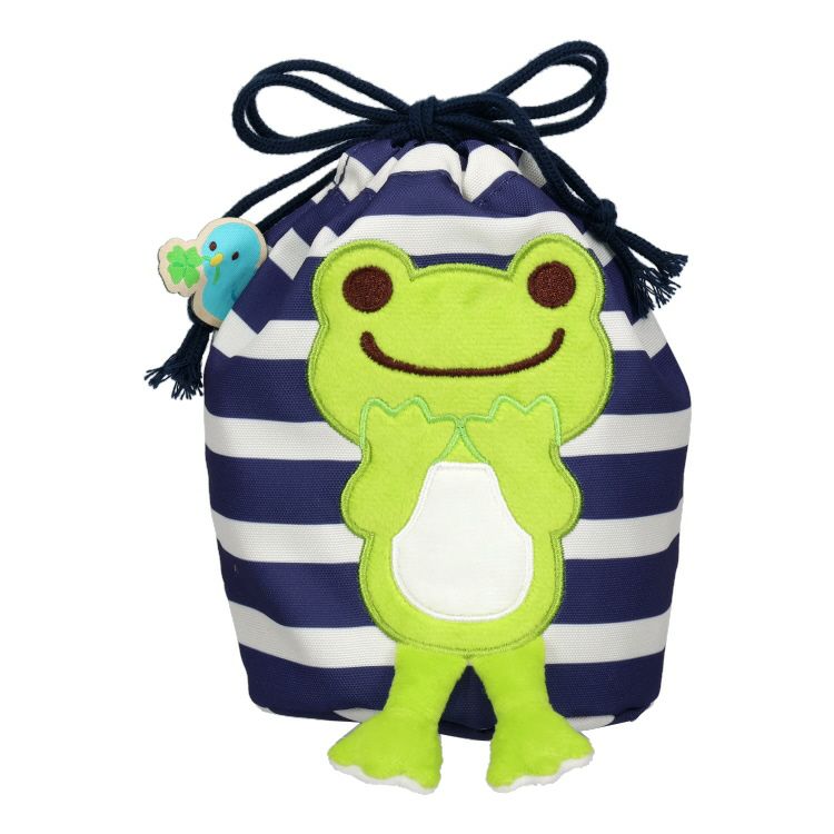 Pickles the Frog Drawstring Pouch Legs Hanging out Japan