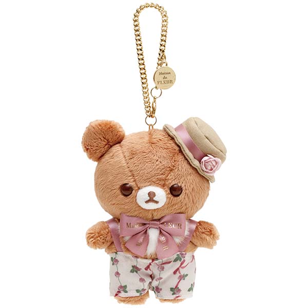 Chairoikoguma Keychain Bag Charm Maison de FLEUR San-X Japan 2023 Rilakkuma