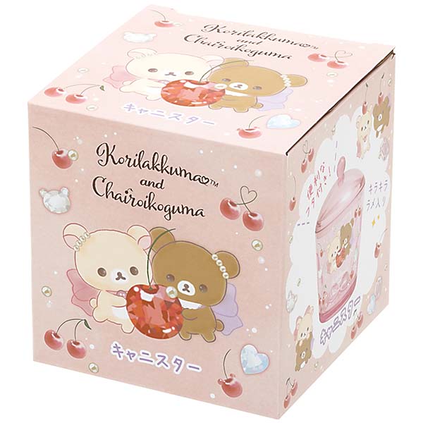 Chairoikoguma & Korilakkuma Canister Pink Jewel Cherry San-X Japan Rilakkuma