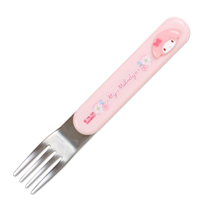 My Melody Lunch Trio Cutlery Fork Spoon Chopsticks Relief Sanrio Japan