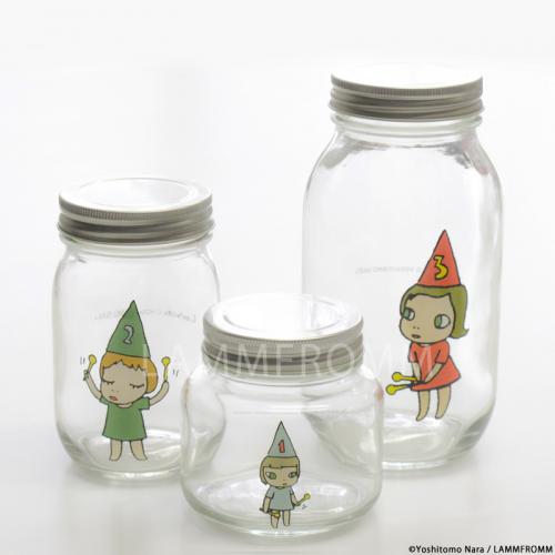Yoshitomo Nara Glass Storage Jar S Girl 3 Red Japan Artist
