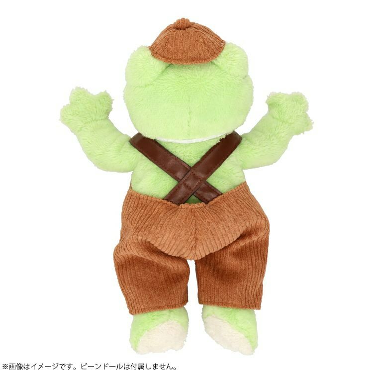 Pickles the Frog Costume for Bean Doll Plush Corduroy Overalls Set Japan