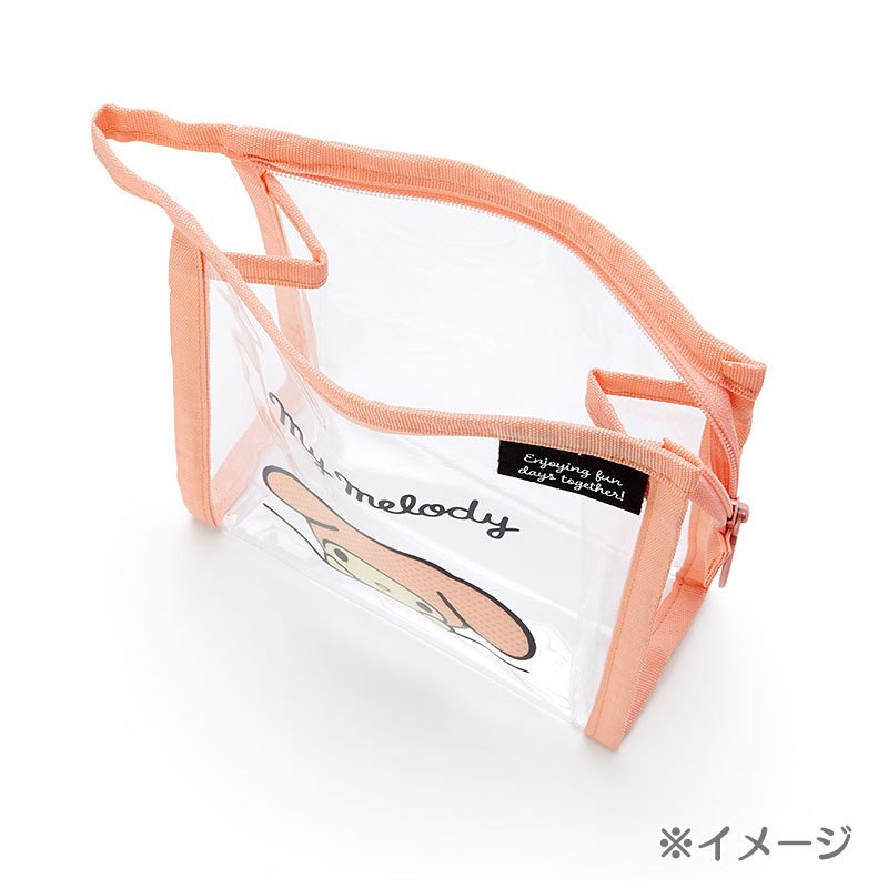 Tuxedosam Clear Pouch with Drawstring Simple Sanrio Japan