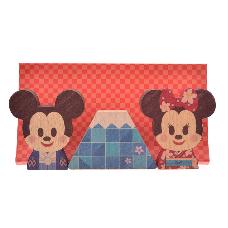 Mickey & Minnie KIDEA Toy Wooden Blocks Mount Fuji Disney Store Japan