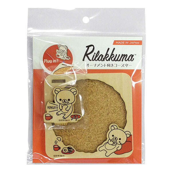 Rilakkuma Coaster with Ornament Red Rilakkuma Casual San-X Japan