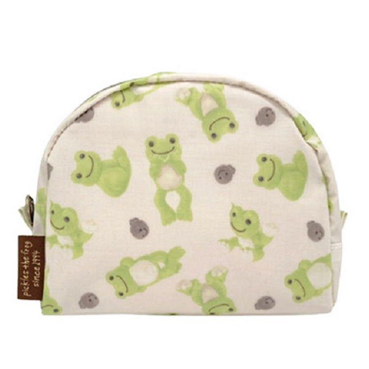 Pickles the Frog Cosmetic Pouch Puffy Green Japan