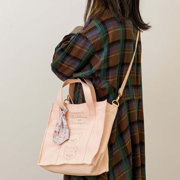 Chairoikoguma & Korilakkuma 2WAY Tote Shoulder Bag Jewel Cherry San-X Japan