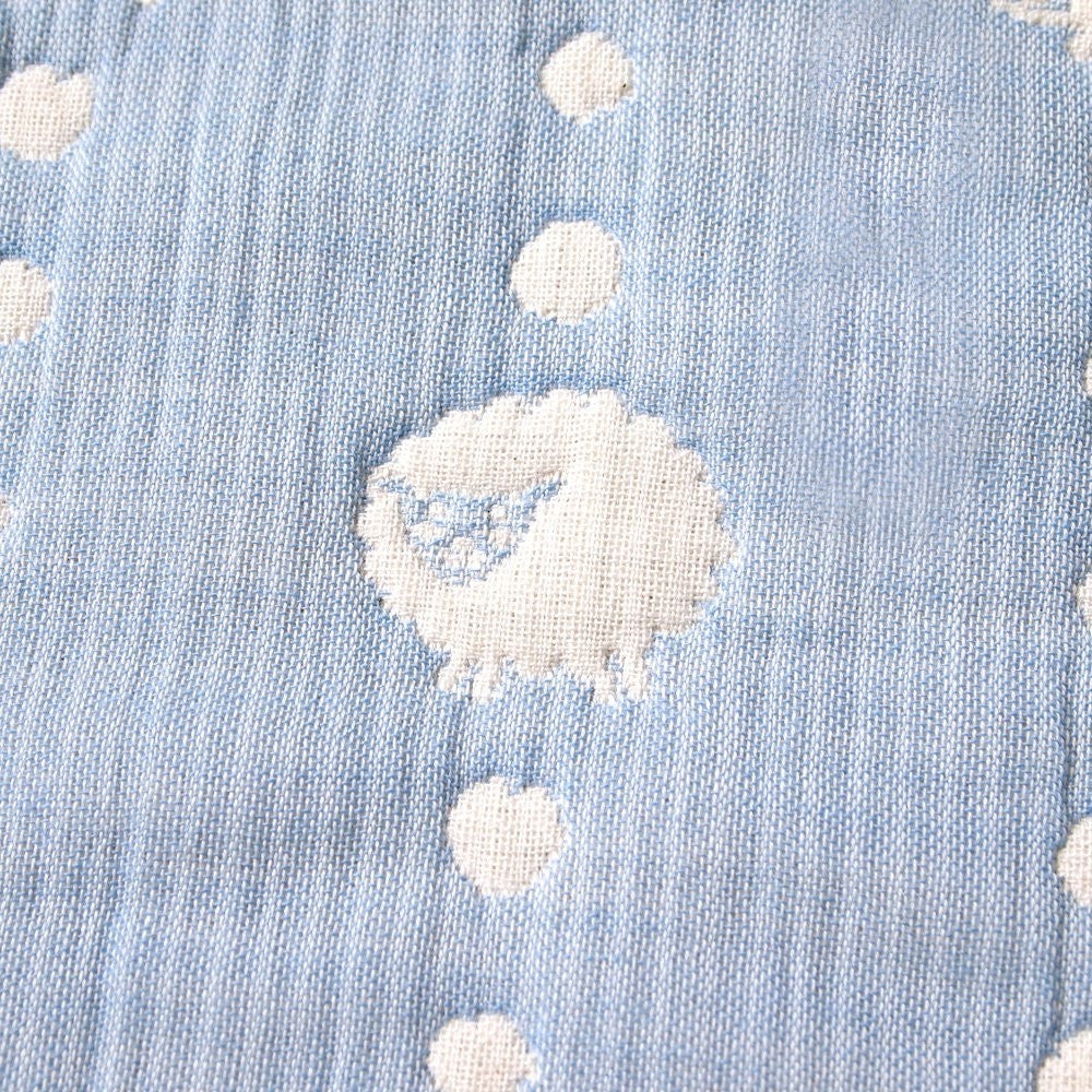 Hoppetta Sky Blue 6 Double Gauze Sleeper Baby size 5260 Japan Made Cotton
