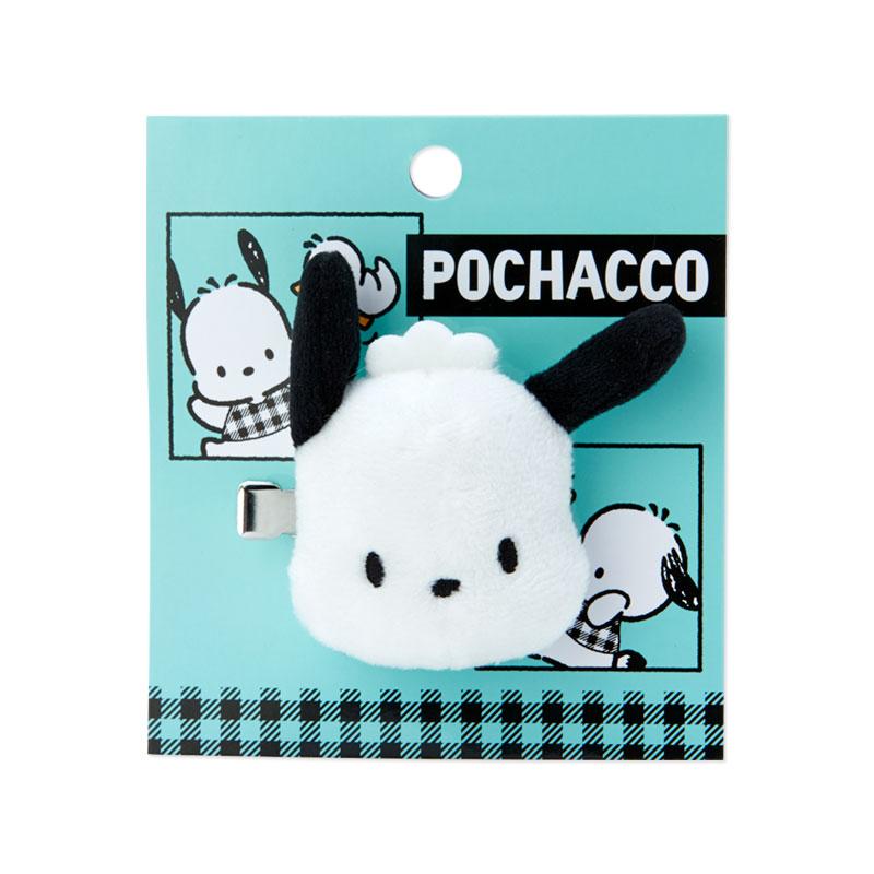 Pochacco Plush Mascot Hair Clip Plaid Sanrio Japan