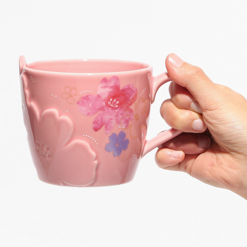Starbucks Japan SAKURA 2024 Mug Cup Flower Emboss 355ml