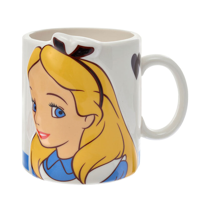 Alice in Wonderland & Cheshire Cat Pair Mug Cup Disney Store Japan Box