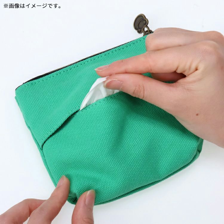 Pickles the Frog Tissue Pouch Green always smile Japan