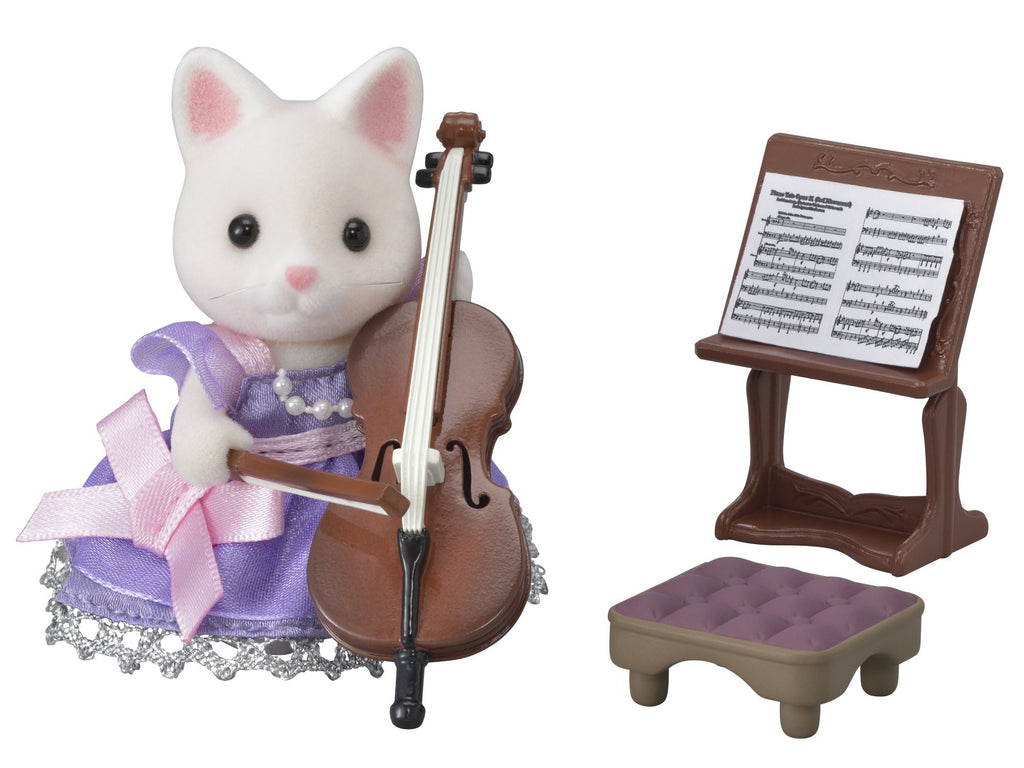 Town Cello Concert Set Silk Cat TS-04 Sylvanian Families Japan EPOCh