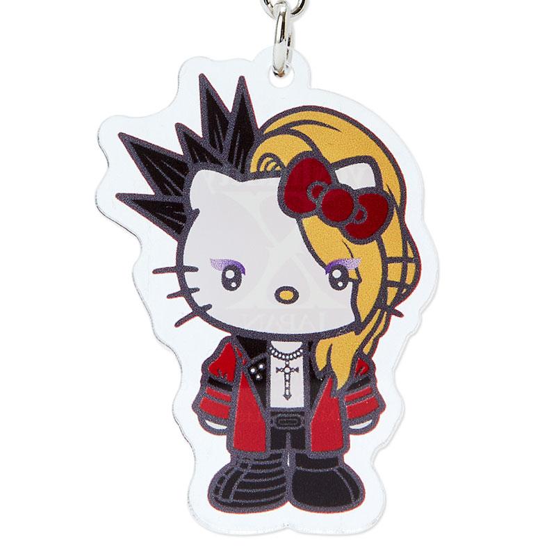 yoshikitty Acrylic Keychain Key Holder Red Sanrio Japan YOSHIKI Hello Kitty