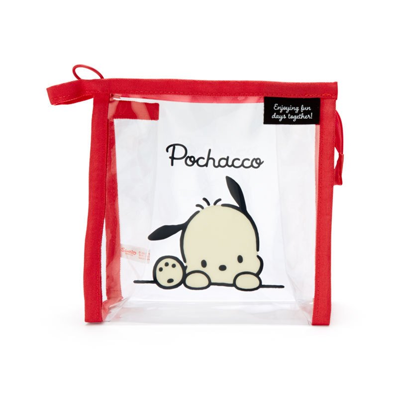 Pochacco Clear Pouch with Drawstring Simple Sanrio Japan