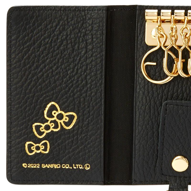 Hello Kitty Leather Key Case Fresh Black Sanrio Japan With Box