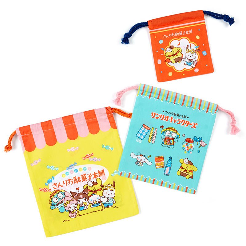 Drawstring Pouch Set Character Candy Store Sanrio Japan