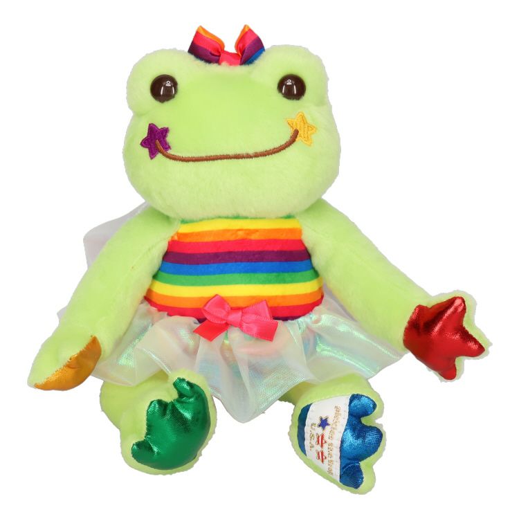 Pickles the Frog Bean Doll Plush USA Pride Parade Green Japan