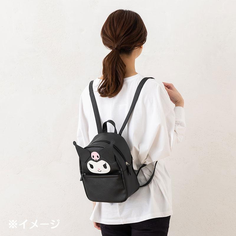 Kuromi Backpack Face Shape Black Sanrio Japan