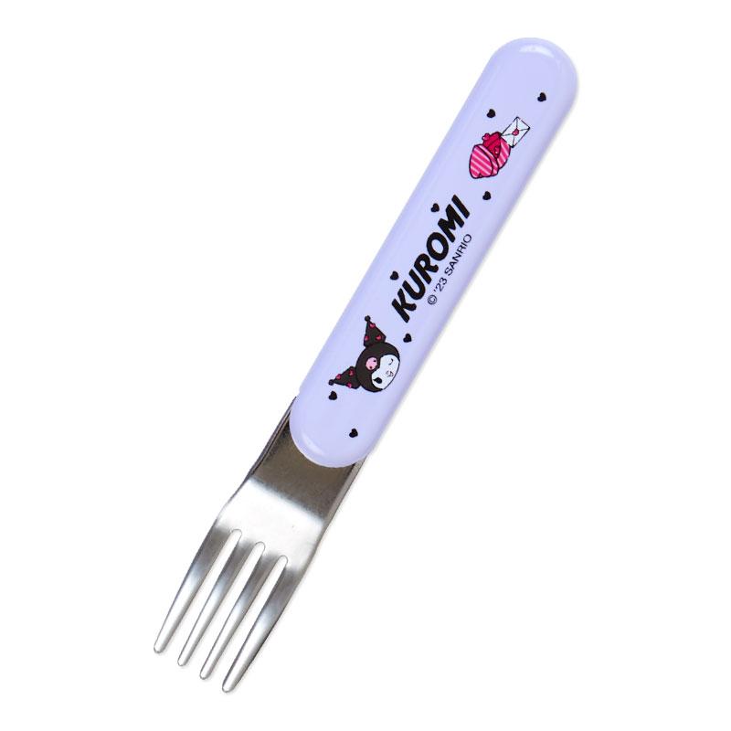 Kuromi Kids Lunch Trio Cutlery Fork Spoon Chopsticks Sanrio Japan 2023