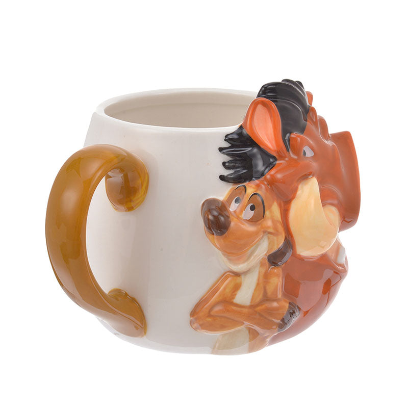 Lion King Pumbaa & Timon Mug Cup Face Disney Store Japan