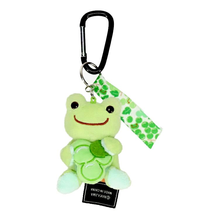 Pickles the Frog Carabiner Plush Keychain Muscat Fruits Marche Japan