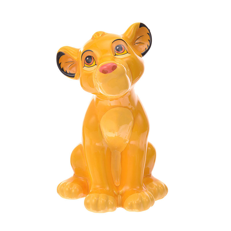 Lion King Simba Pottery Piggy Bank 3D Disney Store Japan