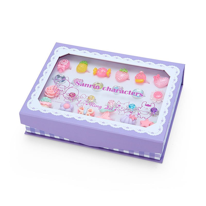 Kids Toy Fashion Ring Set w/ Box Character Sanrio Japan