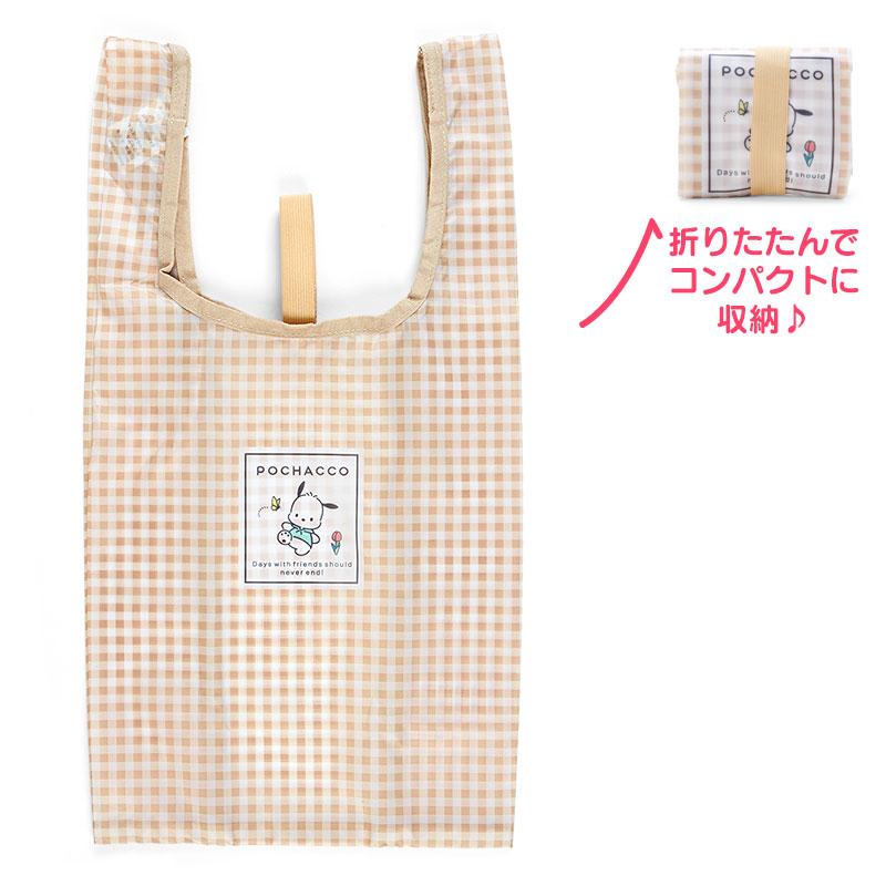 Pochacco Eco Shopping Tote Bag S Plaid Sanrio Japan
