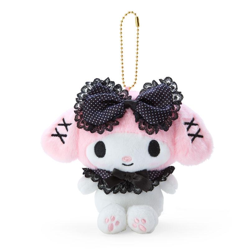 My Melody Plush Mascot Holder Keychain Girly Black Sanrio Japan