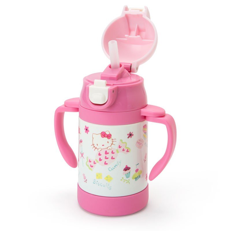 Hello Kitty Stainless Training Straw Mug Cup Sanrio Japan Baby Feeding
