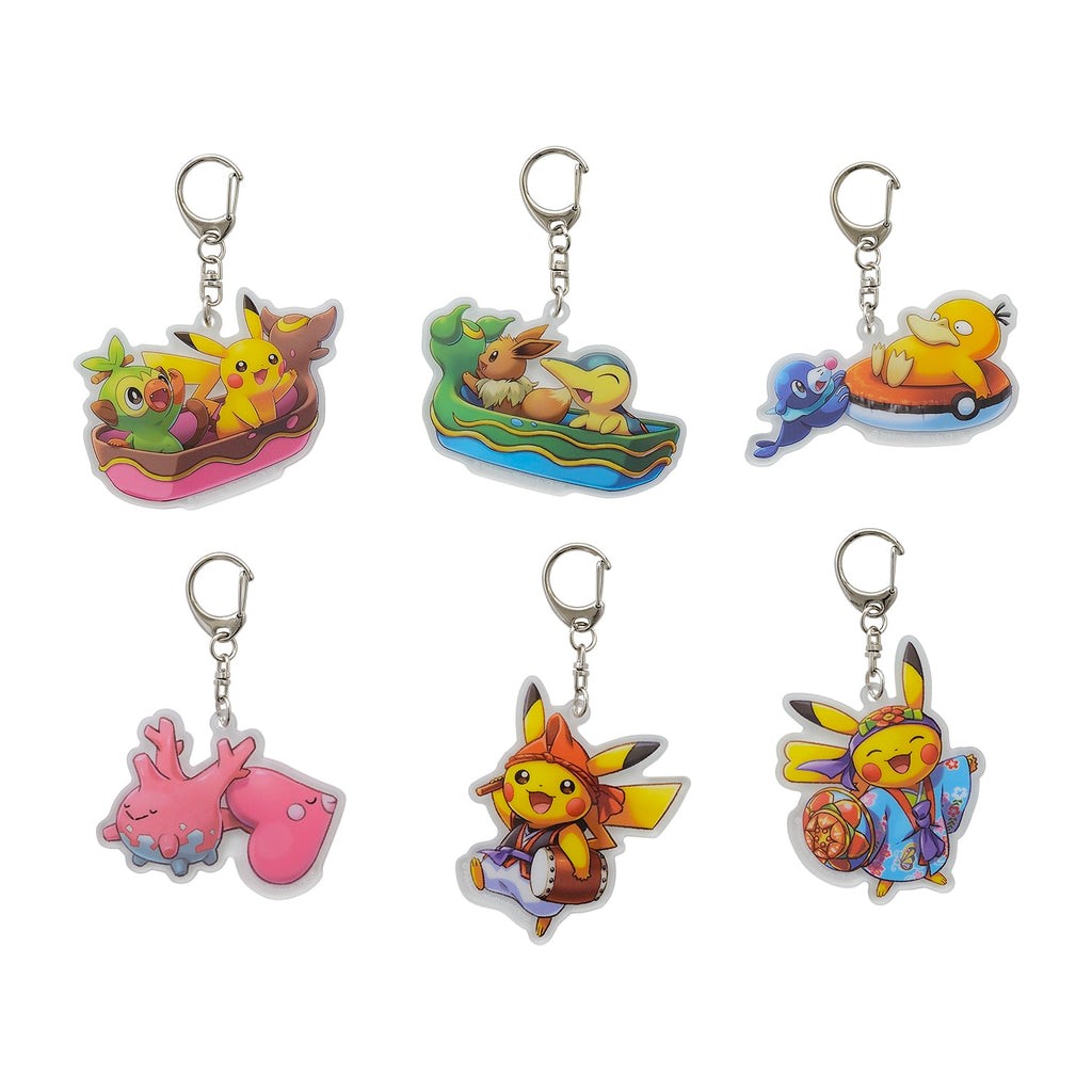 Pikachu Acrylic Keychain Key Holder BOX Pokemon Center Okinawa Japan
