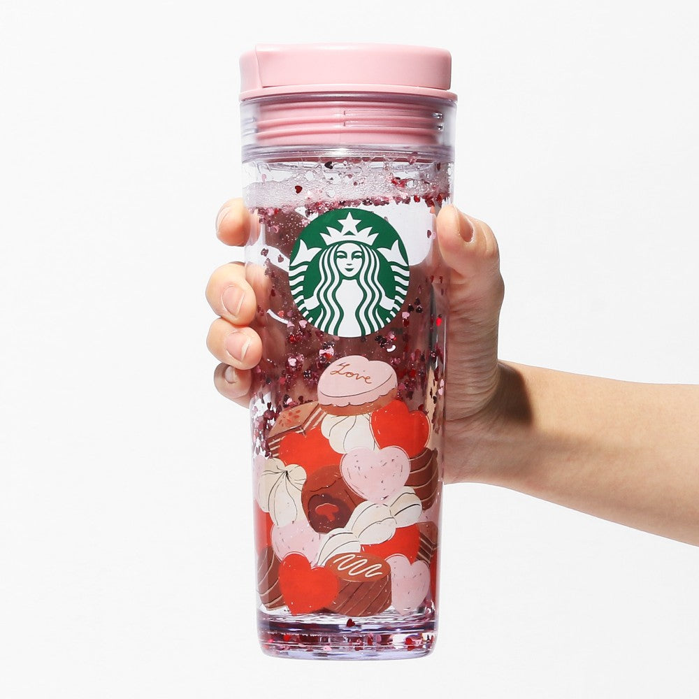 Starbucks Japan Valentine 2024 Water In Tumbler Chocolate 473ml