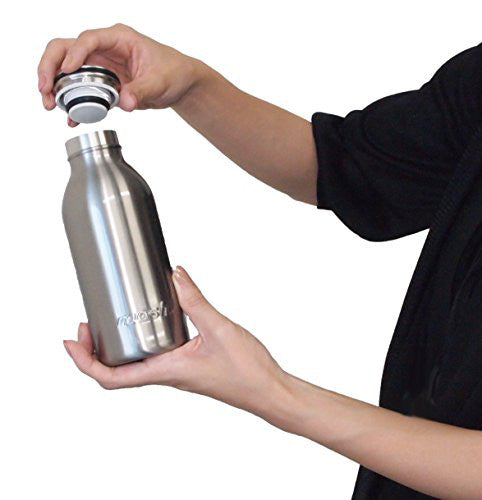 Water Bottle Vacuum Insulation Screw Mug Tumbler 0.35L Silver mosh! Japan