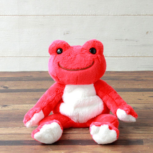 Pickles the Frog Bean Doll Plush Akane Red Rainbow Color Japan