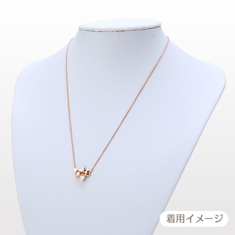 Kuromi & Baku Silver Necklace Pink Gold Sanrio Japan