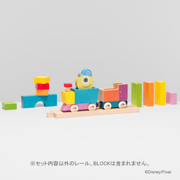 KIDEA Toy Wooden Blocks TRAIN Mike Disney Store Japan Monsters Inc