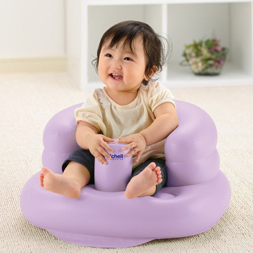 Air Fluffy Soft Baby Bath Chair R Purple Richell Japan