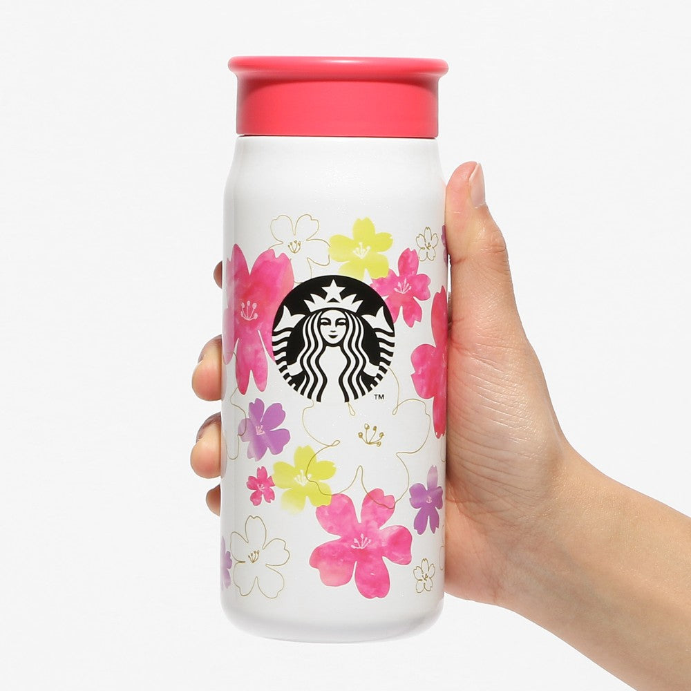 Starbucks Japan SAKURA 2024 Stainless mini Bottle White 355ml Tumbler
