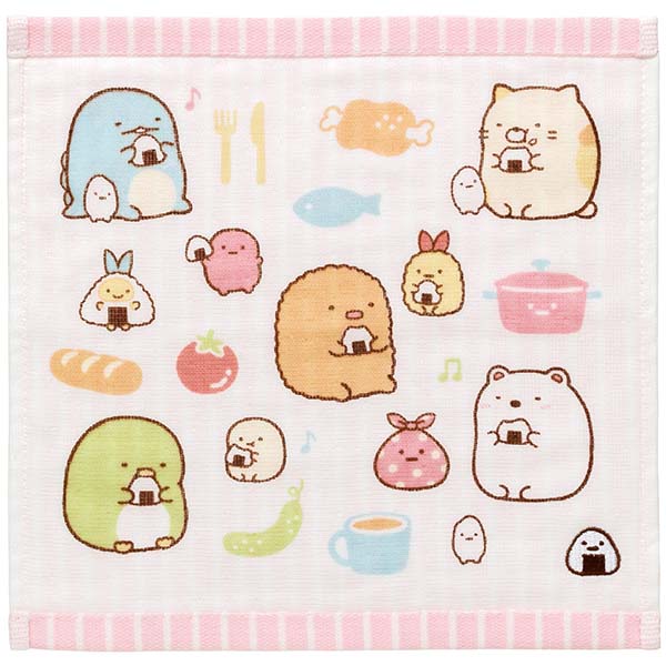 Sumikko Gurashi mini Towel Pink Food Kingdom San-X Japan