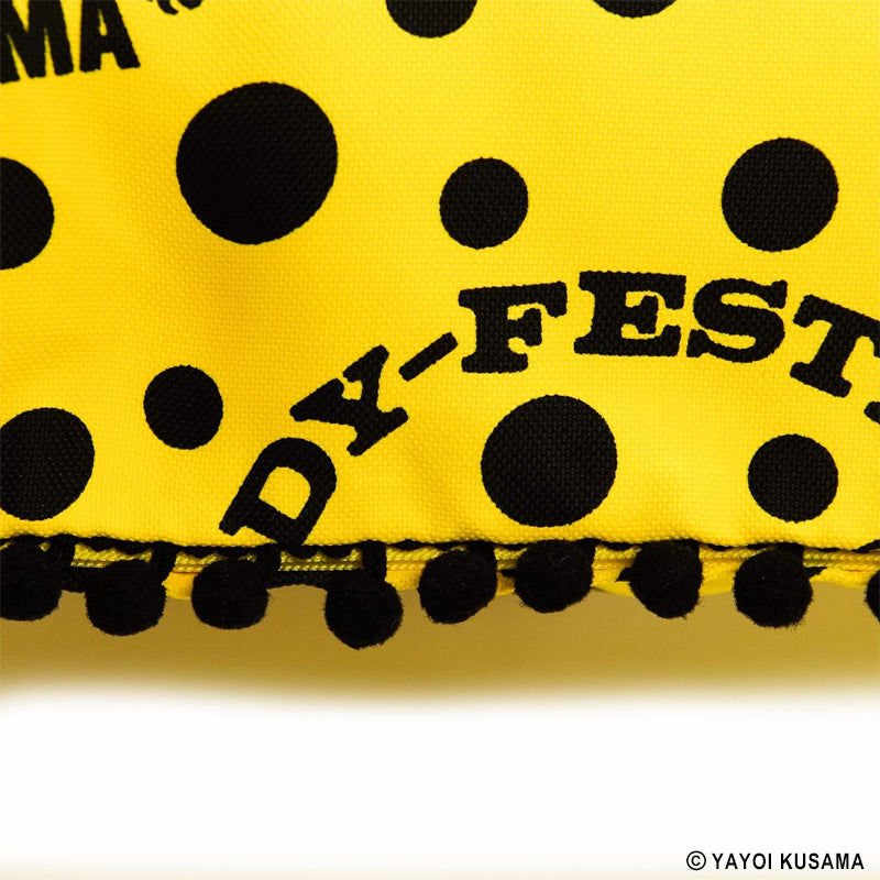Cushion BODY FESTIVAL Yellow Black Yayoi Kusama Japan Artist Pumpkin
