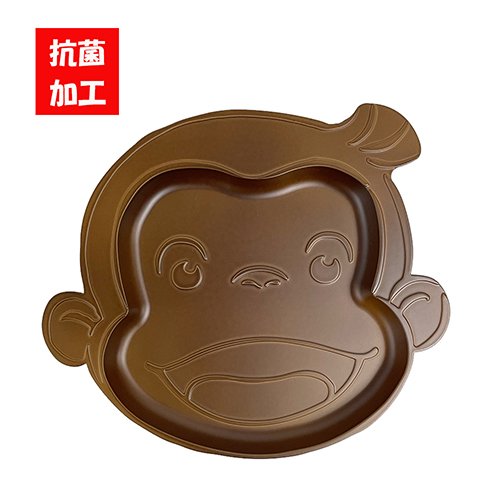Curious George Feeding Training Plate Face Brown Japan Kids Baby