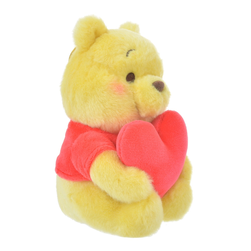 Winnie the Pooh Plush Keychain Heart Nikoniko Haacho Disney Store Japan