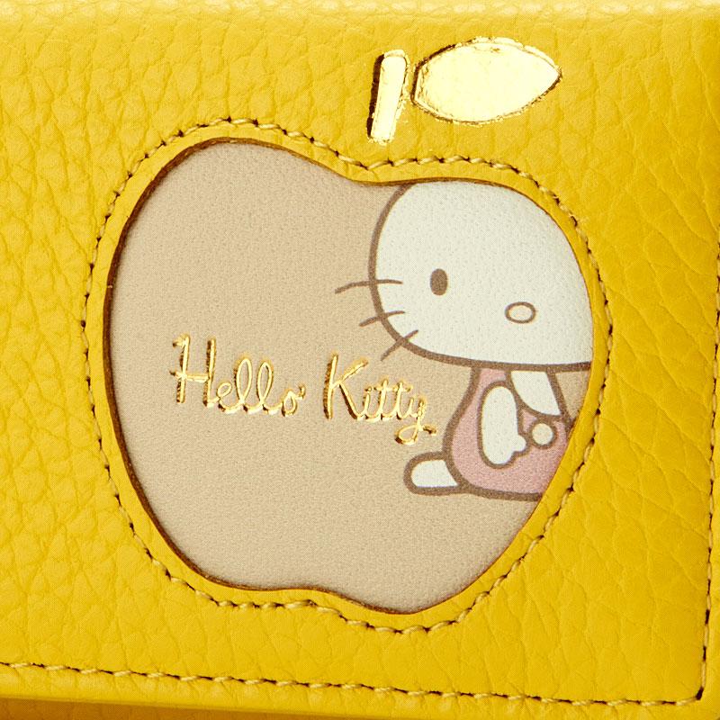 Hello Kitty Leather Key Case Fresh Yellow Sanrio Japan With Box