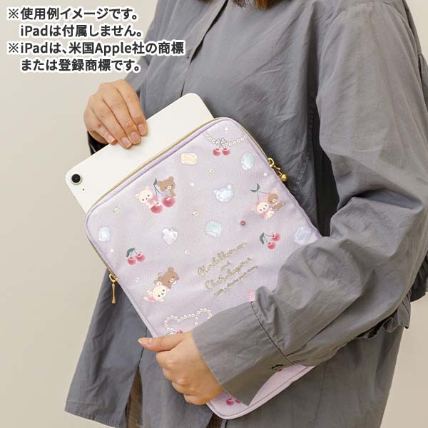 Chairoikoguma & Korilakkuma Tablet Case Jewel Cherry San-X Japan Rilakkuma