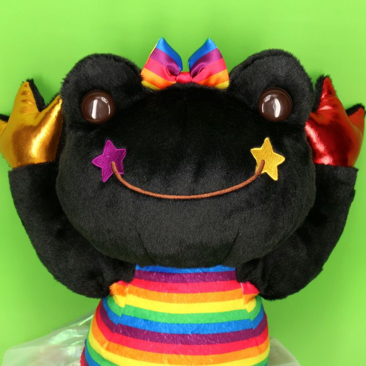 Pickles the Frog Plush Doll M USA Pride Parade Black Japan