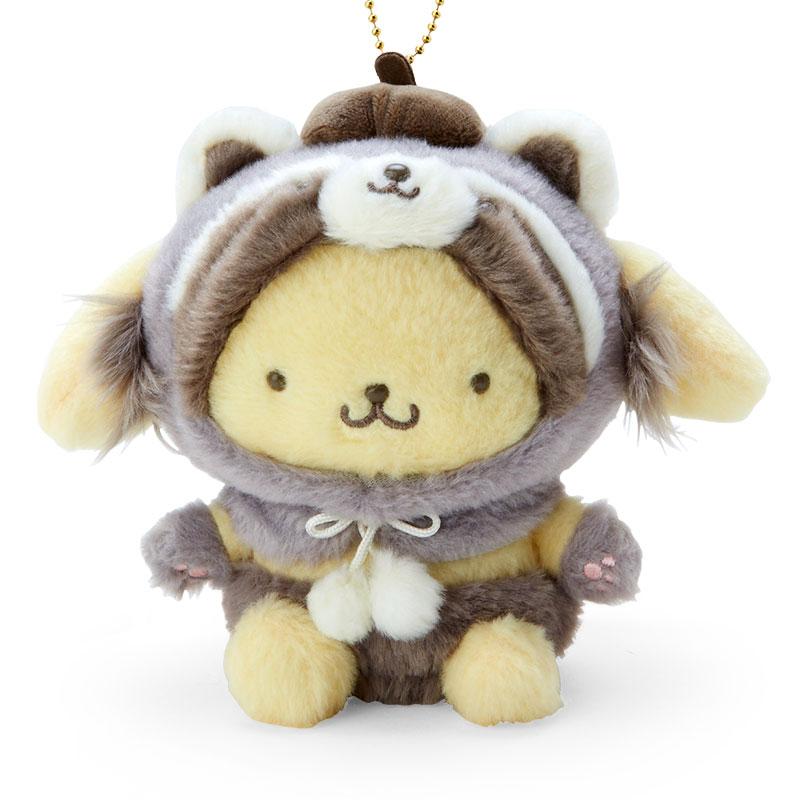 Pom Pom Purin Plush Mascot Holder Keychain Raccoon Forest Animals Sanrio Japan